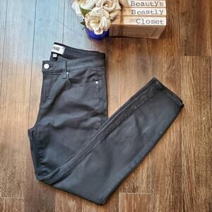 PAIGE Jeans Black Sterling Dark Coated Verdugo Skinny Ankle Jean Pants 29
